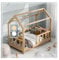 RIVERBANK Kinderbett 70x140 mit Rausfallschutz - Kinder Hausbett aus Kiefer Holz mit Rollrost | Stabiles Haus Bett für Mädchen & Jungen | 70 x 140 cm Jugendbett Massivholz Natur Hell