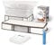 VOUNOT 2 Large Underbed Storage Bags and 2 Vacuum Storage Bags for Duvets, Clothes, Bedding, Pillows, Set of 4 with Pump, Beige, 4350670766103