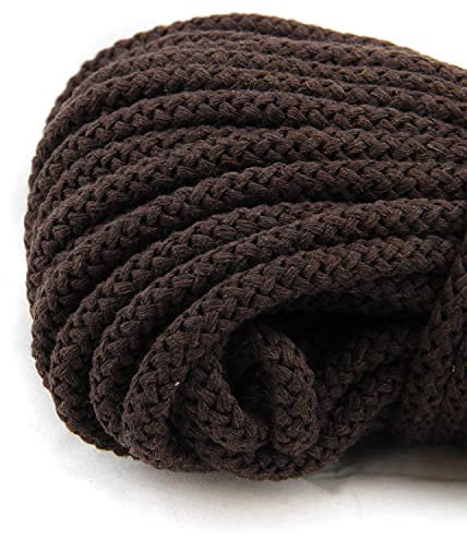 NTS-Nähtechnik Baumwohlkordel 8mm | Farb und Längenauswahl | 100% Baumwolle | mit Polyester Kern | (braun, 50m)