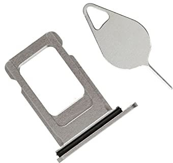 OnlyTech - Tiroir/Support de la Carte sim de Remplacement pour l'iPhone 11 Blanc - avec Joint d'étanchéité installé + Outil d'extraction