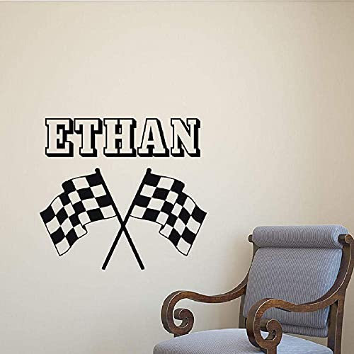 Individuelle Ethnische Wandtattoos Ethnische Banner Vinyl Wandaufkleber Persönlichkeit Namen Schriftzug Teen Schlafzimmer Wohnzimmer Dekoration Zuhause 42X46 Cm
