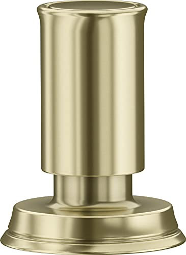BLANCO LIVIA Zugknopf satin gold | Erforderliches Loch / Bohrdurchmesser: 14 - 35 mm | Kombinierbar mit allen BLANCO Spülen und Ablaufgarnituren