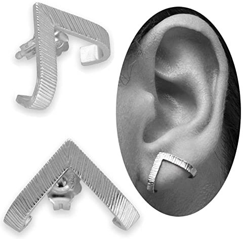 925 Sterling Silber Ohrstecker, Dreieck Ohrringe, minimalistische Ohrringe, hypoallergene Ohrringe, moderne Ohrringe, Huggie Ohrringe