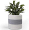 KMERCE Cesta para Plantas, macetas de Fibra de algodónc, Cestas Trenzadas Maceta con asa, Macetas para decoración Interior, Cesta Plegable de Almacenamiento para el hogar, diámetro de 20 cm