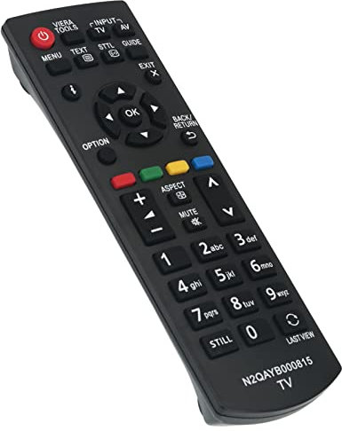 N2QAYB000815 Replacement Remote Control Fit for Panasonic TV TX-L32B6B TX-L32B6BS TX-L32B6E TX-L32B6ES TX-L32EM6B TX-P42X60B TX-P42X60E TX-P50X60B TX-P50X60E TX-L32EM6E TX-L32EM6Y TX-L32XM6B