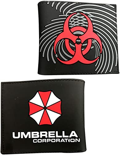 I0I&I0I Anime Geldbörse, Resident Evil Protection Umbrella Short Section Male and Female Students Anime Peripherie Wallet Wallet Card Holder, D, 11,5 cm x 9 cm, Punk