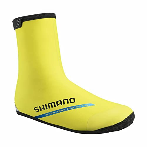 SHIMANO Xc Thermal Shoe Cover Gelb - Isolierender wasserdichter Neopren Fahrrad Überschuh, Größe M - Farbe Neon Yellow