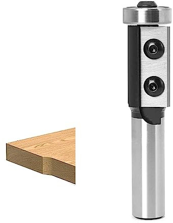 Sinoprotools Reversible Flush Trim Router Bits 1/2 Shank,Insert Carbide Flush Trim Bit with H 30mm Replaceable Knives,Top Bearing Guided Template Trimming Cutter(1/2”S x3/4D x30mm Insert)