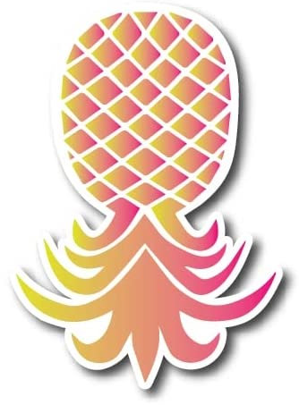 Magnet Me Up Upside Down Ananas-Magnet-Aufkleber, rosa und gelb, 10,2 x 15,2 cm, Automobil-Magnet für Auto, LKW, SUV, Kreuzfahrtschifftür oder jede andere magnetische Oberfläche, Ananas-Partygeschenk,