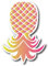 Magnet Me Up Upside Down Ananas-Magnet-Aufkleber, rosa und gelb, 10,2 x 15,2 cm, Automobil-Magnet für Auto, LKW, SUV, Kreuzfahrtschifftür oder jede andere magnetische Oberfläche, Ananas-Partygeschenk,