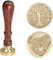 Wachssiegel Stempel,2 Stück Wachs Siegelstempel Set Siegellack Stempel Siegelwachs Stempels Kit Abnehmbar Dichtungsstempelkopf Aus Messing mit 1 Stück Holzgriff,Für Einladungen Karten