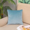 1 Kopfkissenbezug 50x50cm, Pillowcase Hellblau Einfarbig Samt Kissenbezug Sitzkissen Dekokissen Couchkissen Dekoration