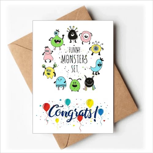Universe and Alien Monster Set Hochzeitskarten Glückwunsch Gruß Umschläge