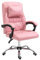 Panana Office Chair with Padded Armrest Head Pillow Reclining Chair Swivel Gaming Racing Chair (Pink, without Footrest)