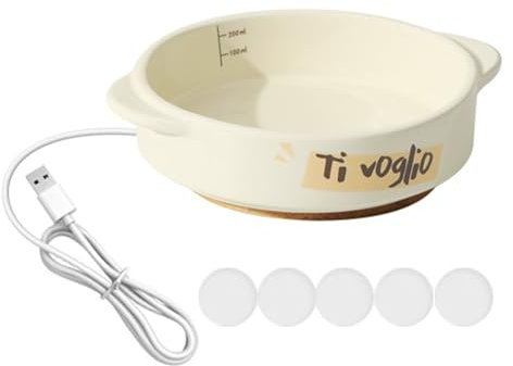 Chaies Beheizter Wassernapf Für Hunde, Beheiztes Frostschutz Tränkebecken, Beheizte Keramik-Tränke Für Haustiere Beheizbarer Wassernapf Für Hunde/Katze/Hasen/Hühner Im Winter