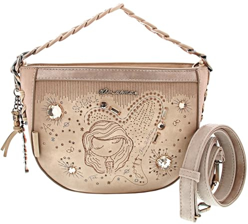 Anekke Hollywood Studio Oval Crossbody Bag Nude