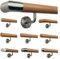 treppenhandlauf LED-Treppengeländer mit Licht, berührungsempfindliches Aluminium-Handlauf-Haltegriff-Set, Treppenhandlauf-Wandhalterung, für Außendecks und Innentreppen, warmes Licht, 1 m