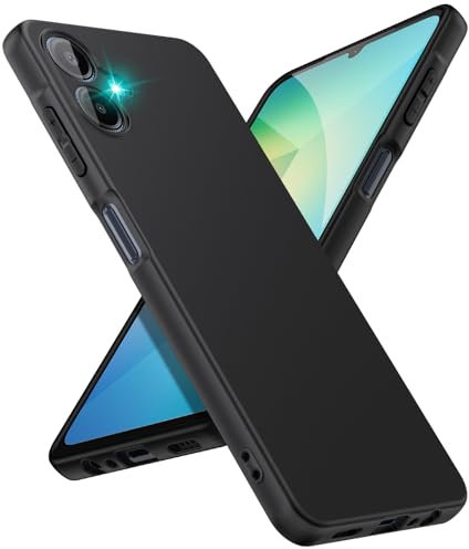 SineOrdo Samsung Galaxy A06 4G Hülle,Handyhülle Für Samsung Galaxy A06 4G Schutzhülle Dünn Hüllen Silikon TPU Sturzfest Weiches Case Matte - Schwarz