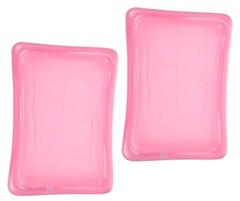 Alasum 2stücke Aufblasbare Servierbar Inflatable Floating Ice Tray Für BBQ Und Getränkehalter Wiederverwendbare PVC Eistray