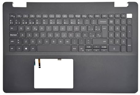 Wzqrps Ersatzteil für Dell Inspiron 15 3501 Laptop Obergehäuse Handballenauflage Hintergrundbeleuchtung Tastatur Montageteil 033HPP 33HPP AP2X2000101 Schwarz