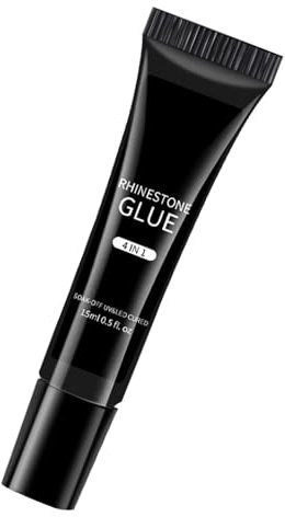 Eoixuqba Pegamento de uñas UV, pegamento de gel para uñas, pegamento de estrás para presionar las uñas, pegamento de gel de luz UV, gel suave para pegar uñas artificiales, puntas de uñas, pequeñas