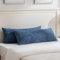 FDTERN 2er Set Denim Blau Kordsamt Kissenbezug 35x90 Weich Moderne Dekorative Kissenbezüge Kissenhülle Dekokissenbezug Sofakissen Dekokissen Boho Deko für Sofa Schlafzimmer Wohnzimmer Bett