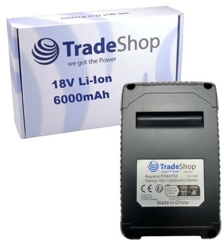 Trade-Shop Li-Ion Akku 18V / 6000mAh kompatibel mit Einhell 4511395, 4511396, 4511437, 4511501, 4511502, 4511516, 4511553, 4511600, 4511436