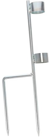 Kisangel Support de Parasol Acier Inoxydable 40 Cm pour Jardin et Plage, Ancrage au Sol Piquet Renforcé, Fixation Réglable Anti-Vent pour Parasol Extérieur Stable et Solide