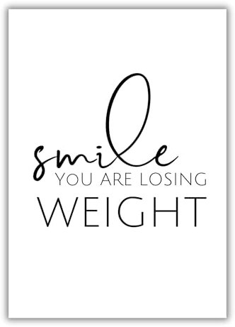 Papierkindᵀᴹ Poster - Badezimmer Sprüche Smile You Are Losing Weight | Badezimmer Typografie Poster für Bad & WC | Geschenk Wandbilder & Wohnkultur | DIN A4 ohne Rahmen (A87)
