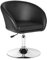 Design Relaxsessel SPM2.157 Loungesessel Kunstleder Cocktailsessel schwarz | Sessel Drehbar | Esszimmerstuhl 120 kg | Clubsessel Leder-Optik | Drehstuhl Modern |