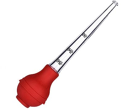 BESPORTBLE Poire À Dinde en as Et Silicone Tube Gradué en oz Et mm Compte-Gouttes D'Huile De Cuisine pour Arroser La Viande Retirer Les Jus Outil De Barbecue
