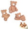 3Pcs Teddy Bear Cake Toppers, Bear Cake Topper, Baby Shower Cake Toppers, Teddy Cake Topper, For Kids Boy Girl Baby Shower Anniversary Birthday Party Easy To Use Inserts Decoration