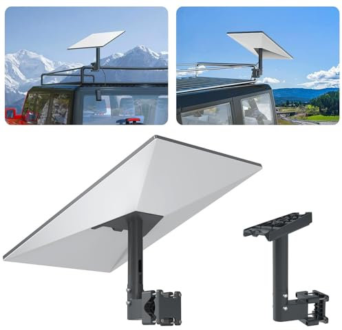 EDUP Starlink Gen 3 Mount Kit mit 360° verstellbarem Rohradapter, wetterfeste Stangenbefestigungslösung für Starlink V3 Dishy, ideal für Wohnmobil, Dach, Leiter und Außeninstallation