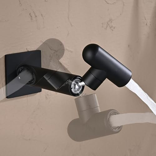 Billg Wanneneinlauf Einlauf, G1/2 Zoll Badewanneneinlauf, 180° Schwenkbarer Wannenarmatur, Wandmontage Wanneneinlauf Badewanne für Badezimmer Hotels, Faltbar Zulauf