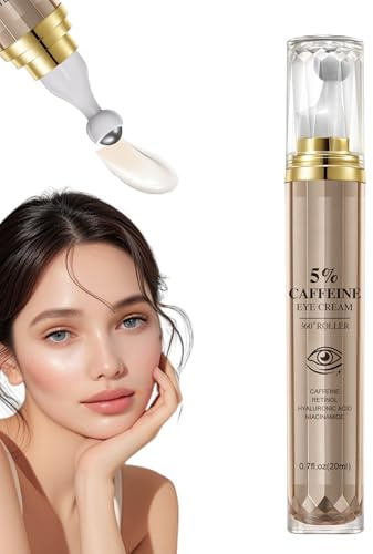Eye Cream Roller, Augenroller, 20 ml, 15,7 x 1,2 cm, Massage, Ball, Feuchtigkeitspflege für Morgen, Nacht, Reisen, Reife Haut, Männer, Frauen, Arbeit, Zuhause und Geburtstag
