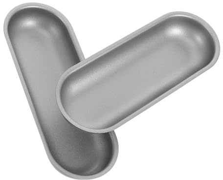 SWETRACE 2 Stück Mini Backform aus Verstärktem Kohlenstoffstahl Langlebig Antihaftbeschichtet Hitzebeständig bis Hohe Temperaturen Geeignet für Hotdog brötchen Baguette und Brot Vielseitig