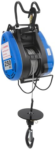 Levantamiento eléctrico de 250 kg, 1500 W, con mando a distancia, grúa de elevación inalámbrica para taller, almacén y obra