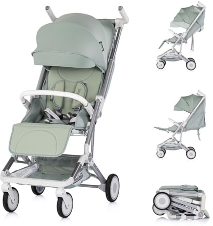 Chipolino Kinderwagen Buggy Pocket klappbar Korb Frontbügel Sonnendach bis 22 kg grün