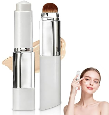 Faccelove Foundation Stick mit Pinsel, Color Changing Foundation Stick mit LSF 15, Automatische Farbanpassung, 2-in-1 Make-up Stick für Natürlicher Glow & Schwereloses Gefühl für Alle Hauttypen