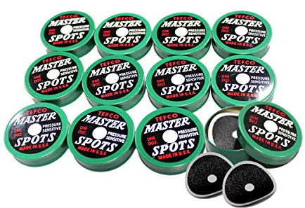 Tefco Master Pool Tisch Spot - Box Set von 144 Spots, 1–1/10,2 cm, Pressure Sensitive, Grün