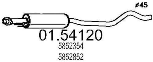 MTS Company 01.54120 Mittelschalldämpfer