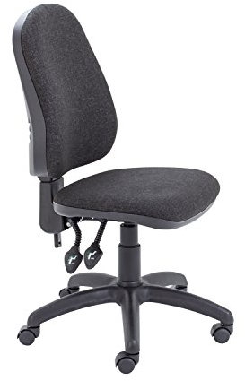 Office Hippo Office Chair without Arms,Computer Desk Chair with High Curved Back,Swivel Office Chair+Adjustable Backrest,Home Office Chair with Wheels,Max 115kg,2 Yr Wty By Office Hippo-Charcoal