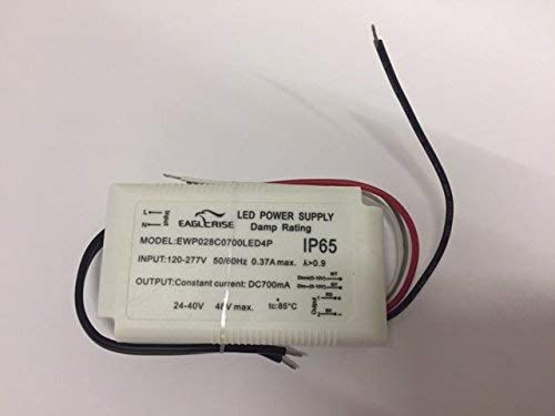 LED Trafo Eaglerise Transformator Treiber Driver 700mA IP65 konstant, 24-40V regelbar