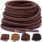 Miscly Lacci per Scarpe Rotondi [3 Paia] Stringhe Robuste e Resistenti - Ideali per Scarpe Da Trekking e Da Montagna, Scarponi, Scarponcini e Stivali - Diametro 5mm (137 cm, Nero/Marrone)