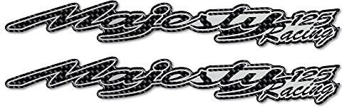 labelbike - 2 Adesivi in Resina gel 3D Scritta per Scooter compatibile con YAMAHA MAJESTY 125 RACING