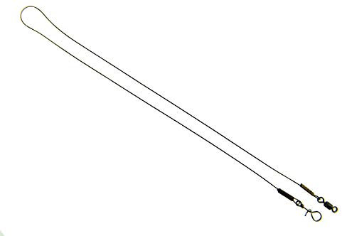G.T.R High End Stahlvorfach 7x7 Vorfach mit Wirbel zum Raubfisch Angeln 12 kg - 35 cm - 2 Stück Fast Snap