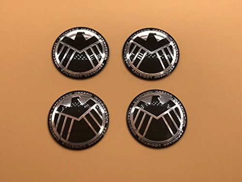 4 x Aufkleber für Radnabenkappen, „Agents of Shield“, 56 mm.