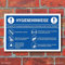 WERBEPUNKT. Schild Hygienehinweise Hände waschen Abstand halten Niesen - 3 mm Alu-Verbund 300 x 200 mm