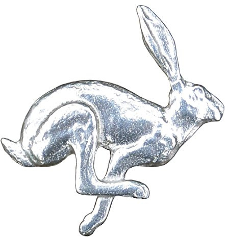 William Sturt Hasen-Brosche, Hasenzubehör, handgegossen