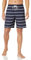 Amazon Essentials Short de Bain de 23cm avec Doublure en Maille, Poches, Fermeture à Cordon Homme, Bleu Marine Rayures, M